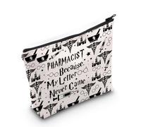 PLITI Farmacista Regalo Farmacia Studente Laurea Regalo Farmacista Perché La Mia Lettera Non È Mai Came Borsa Trucco per RX, Lettera del farmacista Bagu, alla moda