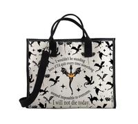 PLITI Fourth Wing Merchandise Fourth Wing Fans Tote Bag Basgiath War College regalo I Will Not Die Today Dragon Rider, Non morire oggi Teu, medium