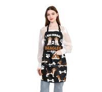 PLITI Grembiule con tasche Beagle Lover regalo Beagle mamma regalo I Was Normal 2 Beagle Ago regalo per amante dei cani regalo proprietario di cani