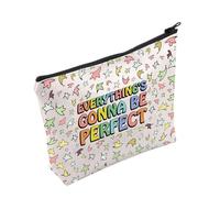 PLITI Heart Stopper - Trousse per trucchi ispirata a LGBTQ, idea regalo per coppie, con scritta "Everything's going be perfect", da viaggio, Tutto è perfetto Bagu, alla moda