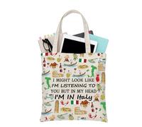PLITI Italy Gift Italy Travel Tote Bag Italy Vacation Travel Pouch Italy Honeymoon Gift Italy Souvenir Gift Italy Viaggio Regalo, Potrei Italia Tgu, medium