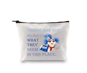 PLITI Labyrinth Merchandise The Worm Quote Gift Things are Not Always What They Seem in This Place Trousse Trucco per Amico, Cose che sembrano Bagu, alla moda