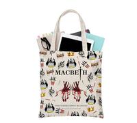 PLITI Lady Macbeth Regalo Macbeth Shakespeare Regalo Macbeth Citazioni Tote Bag Shakespeare Fan Gift Bookish Regalo Libro Amante Regalo, Macbeth 1606 Tgu, medium
