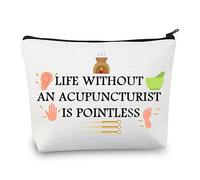 PLITI Life Without Acupuncturist is Pointless Makeup Bag Agopuntore Regalo Agopuntura Terapista Regalo Agopuntura Amore Regalo, Agopuntore di vita U, alla moda