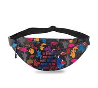PLITI Mary Musical Gift in Every Job That Must Be Done There is an Element of Fun Fanny Pack Umbrella Inspired Crossbody Bag, Ogni lavoro Fpu, alla moda