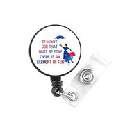 PLITI Mary Poppins Gift in Every Job That Must Be Done There is a Element of Fun Doctor Badge Reel per i fan di Mary Poppins (Every Job BadgeU)