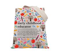PLITI Montessori Insegnante Regalo di Apprezzamento Fornitore di Asilo Fornitore di Apprezzamento ECE Teacher Tote Bag Special Education SPED Teacher Gift, Primo Educatore Sostantivo Tgu, medium