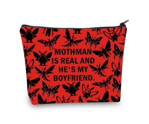 PLITI Mothman Makeup Bag Mothman is Real and He's My Boyfriend Cryptid for Cryptozoology Gift Monster Spooky Strani Regali, Regina Castleu, alla moda