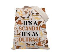PLITI Oklahoma Musical Gift Theatre Drama Lover Gifts It's A Scandal It's An Outrage Musical Fans Tote Bag, Indignazione Scandalo Tgu, medium