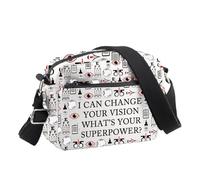 PLITI Optometria Borsa a tracolla Optometrista Regalo di Laurea Occhio Medico Visione Regali Posso Cambiare La Vostra Visione Regalo Chirurgo Occhio, Può il tuo Visionn Cbu, 24.5*8*18 cm
