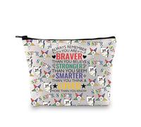 PLITI Order of The Eastern Star Gifts OES Sorority Gift Always Remember You are Braver Than You Think OES Symbol Makeup Bag, Ricorda Es Bagu, alla moda