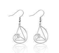 PLITI Oro Rapporto Orecchini Per Matematica Amante Fibonacci Spirale Regalo Sacra Geometria Matematico Gioielli Regalo, Medio, Acciaio inossidabile