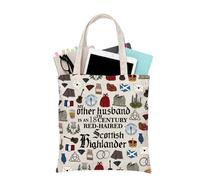 PLITI Outlander Tote Bag My Other Husband is an 18th Century Highlander scozzese Highlander Sassenach Dragonfly Gift, Altro Marito Tgu, medium