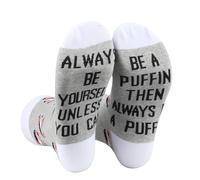 PLITI Puffins calzini Puffin Bird Lover Gift Always Be Yourself Unless You Can Be A Puffin Then Always Be A Puffin Gift, Può essere Puffin SocksU, 6-13