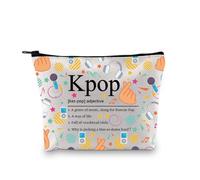 PLITI Regali drammatici coreani per le donne Kpop Amante Regalo Coreano Musica Dramma Fan Regalo K-Drama Regalo K-Pop Definizione Makeup Bag, Definizione Kpop Adj Bagu, alla moda