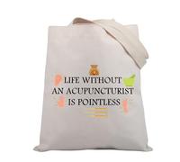 PLITI Regalo agopuntore terapista agopuntura regalo Life without agopunturist is pointless agopuntura amante regalo tote bag, Agopuntore Vita Tgu, medium