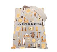 PLITI Regalo archeologico per donne, regalo archeologico My Life Is In Ruins, divertente custodia da viaggio per laurea in archeologia, Rovina della vita Tgu, medium