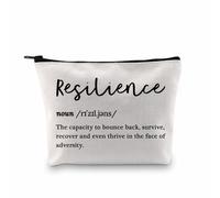 PLITI Regalo di apprezzamento dell'assistente sociale MSW regalo di laurea guida consulente regalo resilienza definizione trucco borsa, Avversità faccia Bagu, alla moda