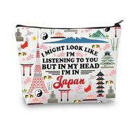 PLITI Regalo di viaggio in Giappone Borsa per il trucco da viaggio in Giappone Regalo souvenir in Giappone Regalo di cultura giapponese Regalo di vacanza in Giappone Regalo di viaggio Amore, Potrebbe
