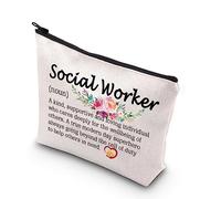 PLITI Regalo per assistente sociale Definizione Assistente sociale Borsa per il trucco Regalo di apprezzamento del lavoro sociale Regalo di laurea Assistente sociale, Assistente sociale Sostantivo U,