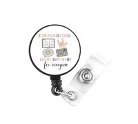 PLITI Regalo per logopedia, linguaggio del linguaggio, patologo, comunicazione, sembra diverso per tutti, bobina di badge SLP (badge di comunicazione)