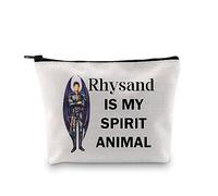 PLITI Rhysand Gifts a Court of Thorns and Roses Gift High Lord of The Night Court Gift Bat Boys Fans Makeup Bag per Bookish, Il mio spirito Rhy Bagu, alla moda