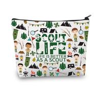 PLITI Scout Regalo Scout Leader Regalo Scout Vita Trucco Borsa Ragazza Potere Regalo Troop Leader Cerniera Sacchetto Scout Innovatore Regalo, Esploratore Lifeu, alla moda