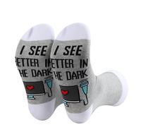 PLITI Sonografo Regalo Tecnico Ultrasuoni Regalo Sonografia Tech Regalo Radiologo Regalo I See Better In The Dark Calzini, Vedi Meglio Scuro SocksU, 6-13