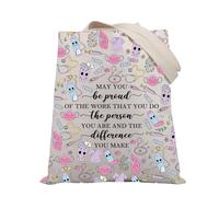 PLITI Terapista respiratorio Tote Bag terapia respiratoria regalo terapia polmonare regalo pneumologia infermiera regalo RCP RT cura settimana regalo, Sii orgoglioso Rt Tgu, medium