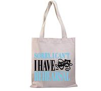 PLITI Theater Tote Bag Drama Attore Attrice Regalo Commedia Tragedia Maschera Regalo Sorry i Can't i Have Prove Bag, Ho prove Tg, Medium