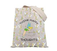 PLITI Tinkerbell Gifts - Borsa da viaggio ispirata a Peter Pan, idea regalo per fan dei folletti, Think Thought Tgu, medium