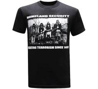 Pliuegy Homeland Security Fighting Terrorism Native American Indian Humor Funny Men's T-Shirt Blacks