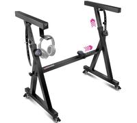 Plixio Supporto per tastiera pianoforte con ruote, stile Z regolabile e portatile, professionale, resistente, per 54-88 tasti