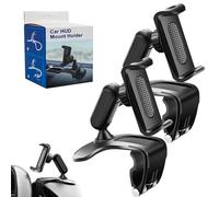 Plixorahub Phone Holder, 2025 New Universal 360° Degree Rotatable Car Dashboard Phone Holder Mount [Upgrade Clip Never Fall], for 4 to 7" Smartphones (2pcs)