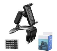 plixorahub phone holder, kicklo, unirexa phone holder Dashboard, for Steering Wheel & Sun Visor(Upgrade Clip Never Fall) (1 PCS,With phone number)