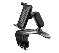 Plixorahub Phone Holder, plixorahub car phone holder, Universal 360° Dashboard Phone Holder, Fits 4”-7” Phones, Steering Wheel & Sun Visor, Folds Down (Black*1Pc)