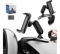 Plixorahub Phone Holder - Universal 360° Dashboard Phone Holder is Designed with Soft Silicone Pads, Providing a Secure Grip, Plixorahub Car Cell Phones Holders - Just Clip, Adjust, And Drive (1)