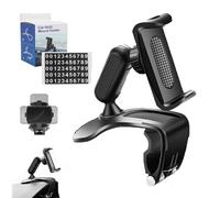 Plixorahub Phone Holder, Universal 360° Dashboard Phone Holders, Fits 4”-7” Phones, for Steering Wheel & Sun Visor (1Pcs)