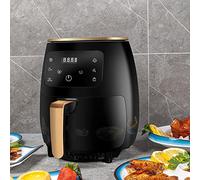 PLJKIHED Friggitrice ad Aria, friggitrice ad Aria Utilizza Poco o nessun Olio per Cucinare, con circolazione dell'Aria ad Alta velocità, Controllo Intelligente/Nero Stabilize