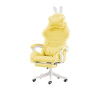 PLJKIHED Sedia da computer, Sedia da gioco Sedia da computer Design Home Office Camera da letto Sedia da gioco dal vivo Sedia girevole e sollevabile (Colore : With Footrest) Stabilize