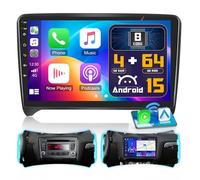 PLKEQS 4G 64G 8Core Radio per A-UDI TT 2006-2014 Wireless CarPlay, 9" Touchscreen 2K Stereo Android 15 Android Auto 5G WiFi 32EQ DSP GPS Navi BT FM/RDS SWC Camera Mic,K3 PRO Plus
