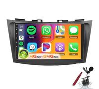 PLKEQS 4G 64G per S-uzuki Swift 4 2011-2015 Autoradio Stereo con DSP/32EQ CarPlay Android Auto, Autoradio da 9 Pollici 1280P con Touch Screen, Bluetooth 5.0 GPS WiFi FM/RDS SWC Telecamera,K3 PRO Plus