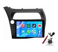 PLKEQS Android 14 Autoradio SAT Navi per H-Onda Civic Hatchback LHD/RHD (2006-2012) Lettore multimediale Touchscreen da 9" con Wireless Carplay GPS Navigazione FM RDS Bluetooth 5G-WiFi SWC DSP,M100s