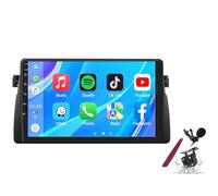 PLKEQS Android 14 Autoradio Stereo per B-MW E46 (1998-2006) 9" Lettore Multimediale Touchscreen con Wireless Carplay 2 DIN GPS SAT Navigazione FM RDS Bluetooth 5G-WiFi SWC DSP,M400s