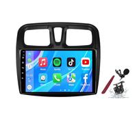 PLKEQS Android 14 Autoradio Stereo per R-enault Logan Sandero (2014-2019) 9" Lettore multimediale Touchscreen con Wireless Carplay GPS Navigazione FM RDS Bluetooth 5G-WiFi SWC DSP,M200s