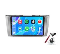 PLKEQS Android 14 Autoradio Stereo per T-oyota Camry (2006-2011) 9" Lettore multimediale Touchscreen con Wireless Carplay 2 DIN GPS SAT Navigazione FM RDS Bluetooth 5G-WiFi SWC DSP,M400s