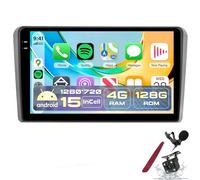 PLKEQS Autoradio 4G 128G per A-UDI A3 2003-2012/S3 2006-2012/RS3 2011-2012 CarPlay Wireless, Autoradio Android 9'' con Touch Screen in-Cell/GPS/Bluetooth 5.0/FM RDS/EQ/Wi-Fi/Telecamera,K1 PRO Plus