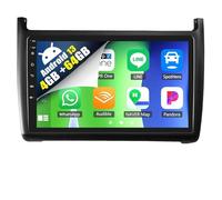 PLKEQS Autoradio 4G 64G Android 15 per VW P-Olo 2011-2016, Schermo Touch da 9 Pollici 2K con CarPlay, Android Auto, Bluetooth, FM, Navigazione GPS, WiFi, SWC, Fotocamera Mic,Y2