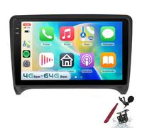 PLKEQS Autoradio 4G 64G per A-UDI TT MK2 8J 2008-2014 con filtri Audio DSP/32EQ, Carplay, Android Auto, Touchscreen in-Cell da 9" 1280P, autoradio con Bluetooth 5.0, SWC e Telecamera,K5 PRO