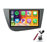 PLKEQS Autoradio 4G 64G per S-Eat Leon MK2 2005-2013 con Schermo Touchscreen IPS da 9 Pollici 1280P, DSP, Carplay Wireless Bluetooth 5.0 Stereo Android per Auto GPS WiFi FM/RDS Telecamera,Y3